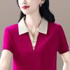 2026 Summer Short-Sleeve Women's Top: Mature Style, Loose & Slimming, Versatile for Commuting