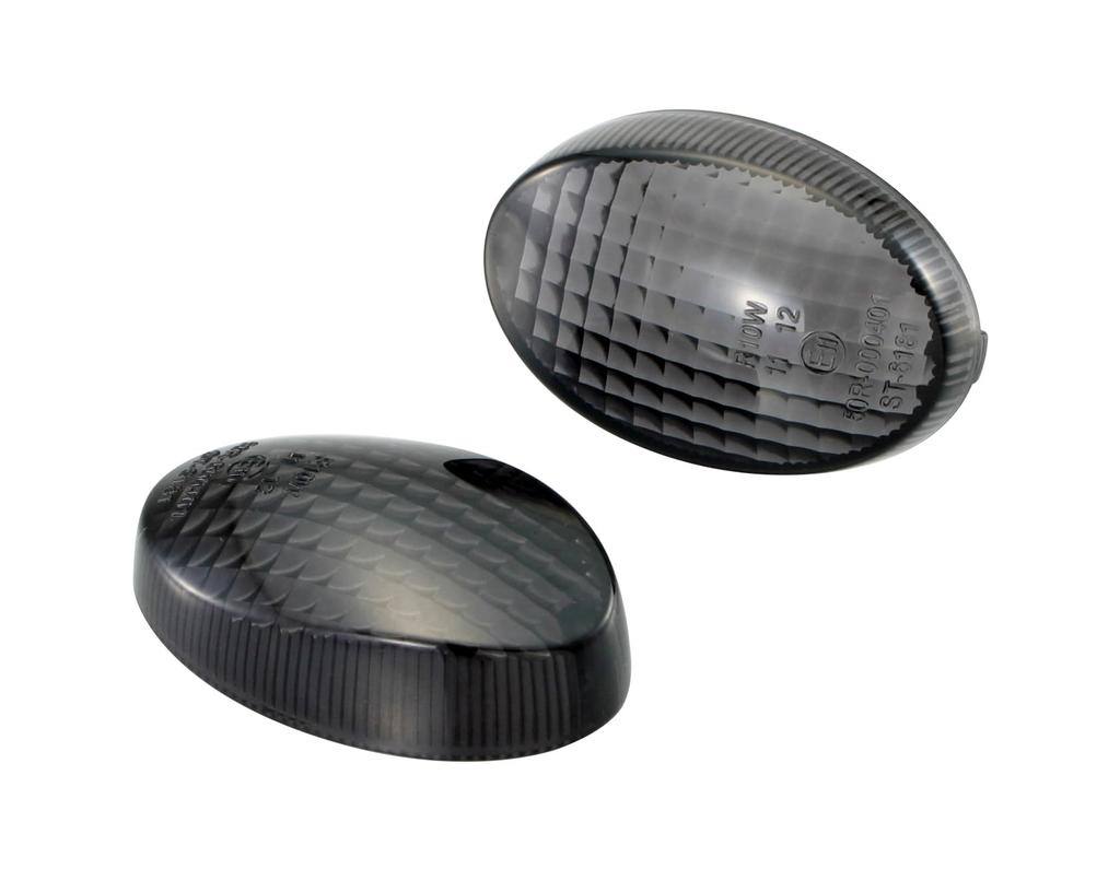 KITACO Turn Signal Lens Set (1 Set Left and Right) Ninja250R/D Tracker X/KLX250 Smoke 807-4771000