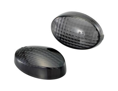 KITACO Turn Signal Lens Set and for Ninja (Left Right) 250R/D-Tracker X/KLX250, Smoke, 807-4771000