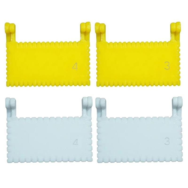 

4Pcs Plastic Edges Locking Stitching Guide With 3mm/4mm Markings Clip on Seam Templates Sewing Tool for Quilting Craft 1