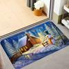 Christmas Decorative Carpet Christmas Snow Scene Snowman Welcome Floor Mat Home Decoration  Happy New Year
