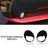 Exterior Both Sides Front Fog Light Lamp Covers for Dodge Challenger 09-14 Black