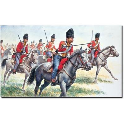 Platz Italeri 1/72 Historic Figure Napoleonic Wars British Heavy Cavalry Scots Greys Plastic Model IT6001 (Figure), Molded Color