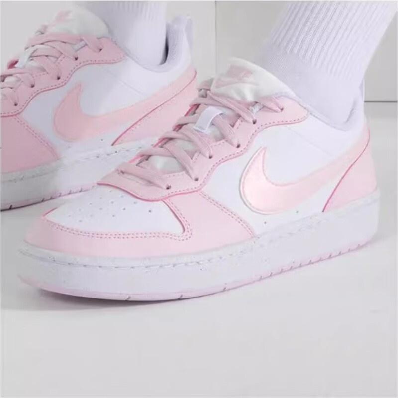 (GS) Nike Court Borough Low Recraft 'White Pink Foam' Kids' DV5456-105