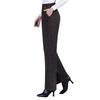 2025 Autumn/Winter Women's Solid Elastic Waist Straight-Leg Pants, Plus Velvet Thickened for Warmth, Ideal for Middle-Aged Mothers