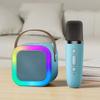 Mini macchina per karaoke compatibile con Bluetooth con microfono, 5 effetti sonori, set di altoparlanti per karaoke portatili compatti ad alta potenza
