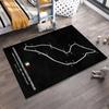 Imola Circuit Map Rug Design Non-slip rug suitable for living room and bedroom sofas.