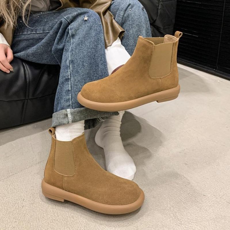Fashion Flats Women Short Boots Comfortable Shoes for Woman Designer Suede Classical Shoes 2025 Winter Casual New Ankle Boots De Mujer