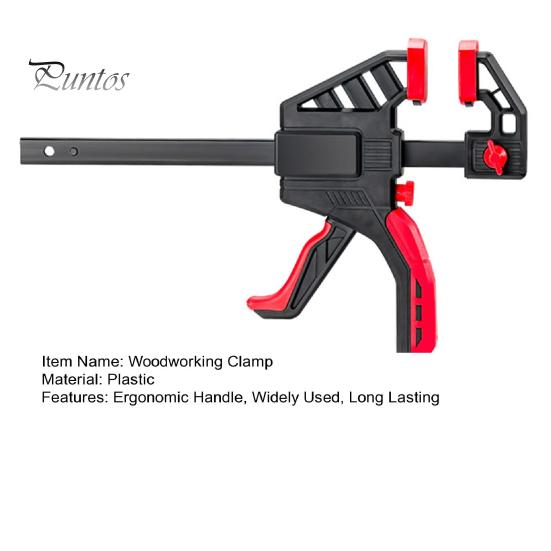 Woodworking Clamp with Ergonomic Handle Multipurpose One-handed Operation Quick Grip Clip DIY Projects Hand Tool