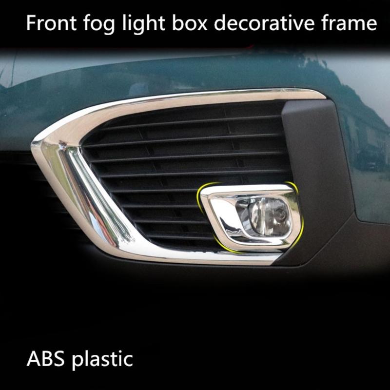 Car Front Bumper Fog Light Cover Trim Hood Lid Bezel Accessories ABS Durable Compatible for 5008 16119191980 16119192080