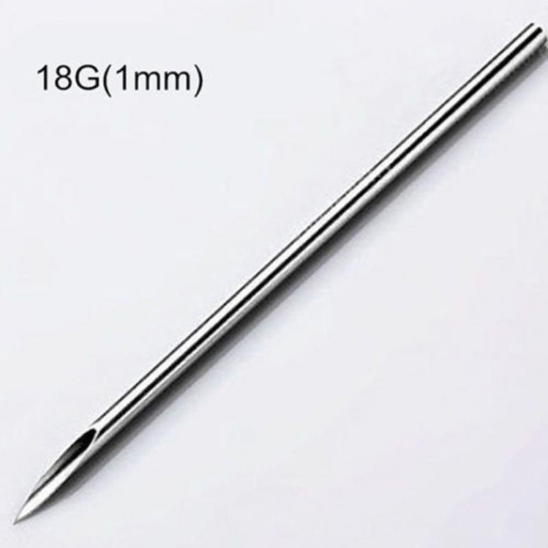 20Pcs/set Stainless Steel Body Piercing Needle 12G/13G/14G/15G/16G/17G/18G/19G/20G Hollow Mixed Piercing Needle Tool