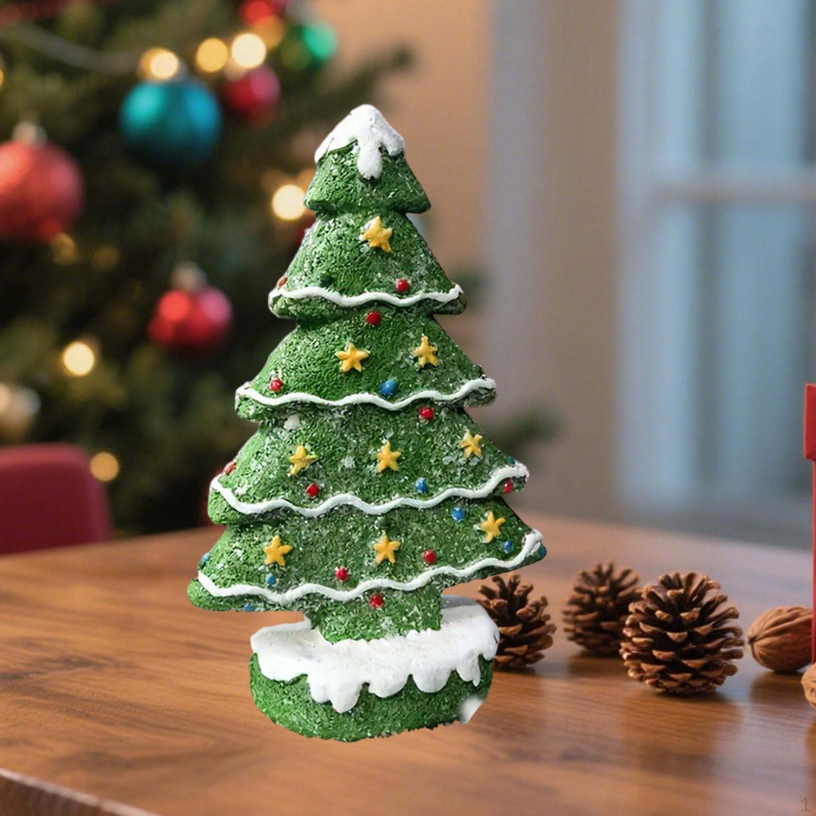 

Resin Christmas Tree Tabletop Decoration Holiday Decor , Green Multifunctional for Home Office