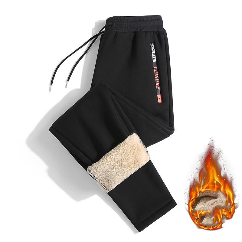 Winter Thick Warm Fleece Sweatpants Men Joggers Sportswear Casual Track Pants Plus Size