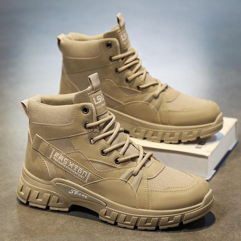 Martin boots men's shoes spring high-top retro medium-top tooling boots outdoor sports mountaineering desert combat boots