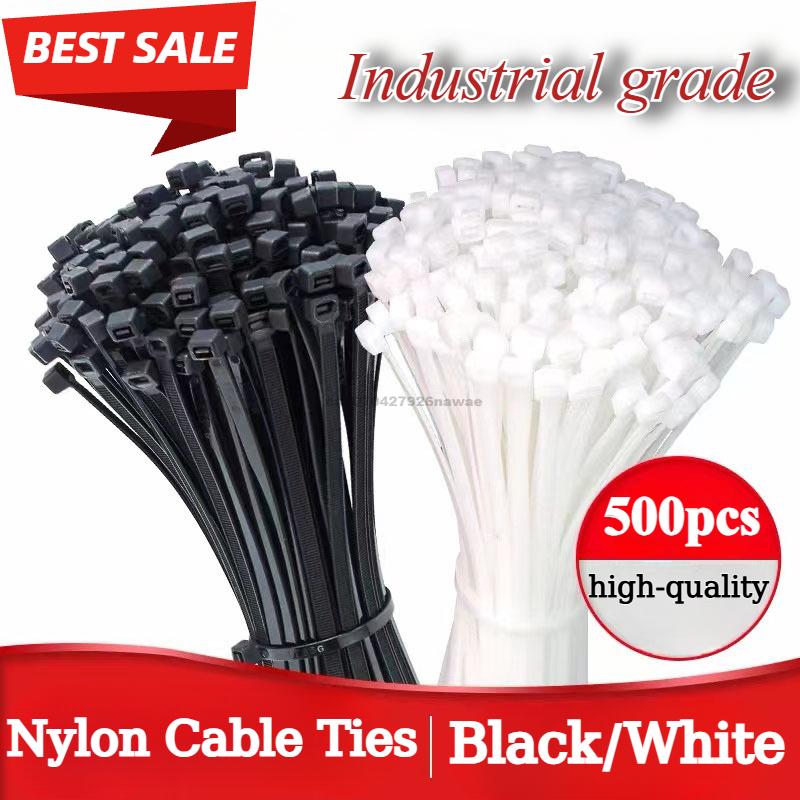 Plastic Clamping Collar Cable Greenhouse Self-Locking Plastic Nylon Tie Outdoor Resistant ZipTies Wraps Management Bundles