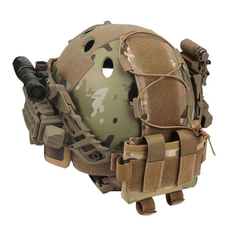 Tactical Helmet Battery Pouch MK2 Helmet Battery Pack Helmet Counterweight Pack Helmet Accessory For Airsoft Hunting Outdoor