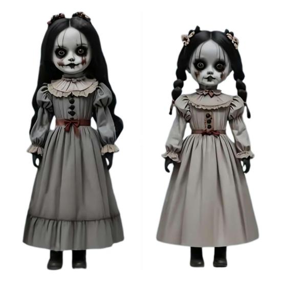 2Pcs Halloween Horror Dolls Yard Signs Realistic Gothic Garden Stakes Festivals Spooky Dolls Creepy Party Decoration