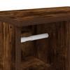 Bathroom Cabinet with Toilet Paper Holder Smoked Oak Finish 39 X 22 X 90 Cm