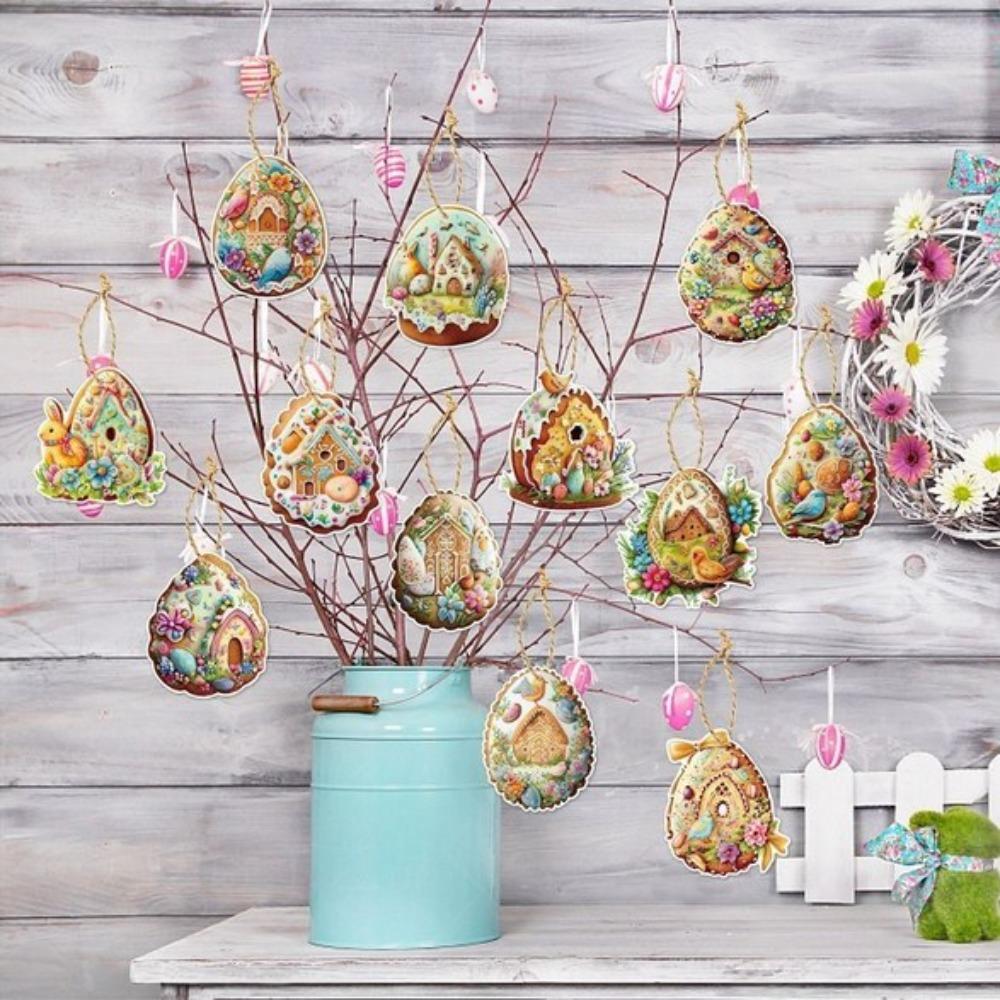 

Бумажные подвесные бирки и украшения Завесы Карнавальные украшения Практичный кулон в виде яйца