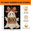 1 Stück Doppelseitige Halloween-Gartenfahne - Party - Einfach mit Haken aufhängen - Gruselige Halloween-Dekoration, Festliches Veranda-Display