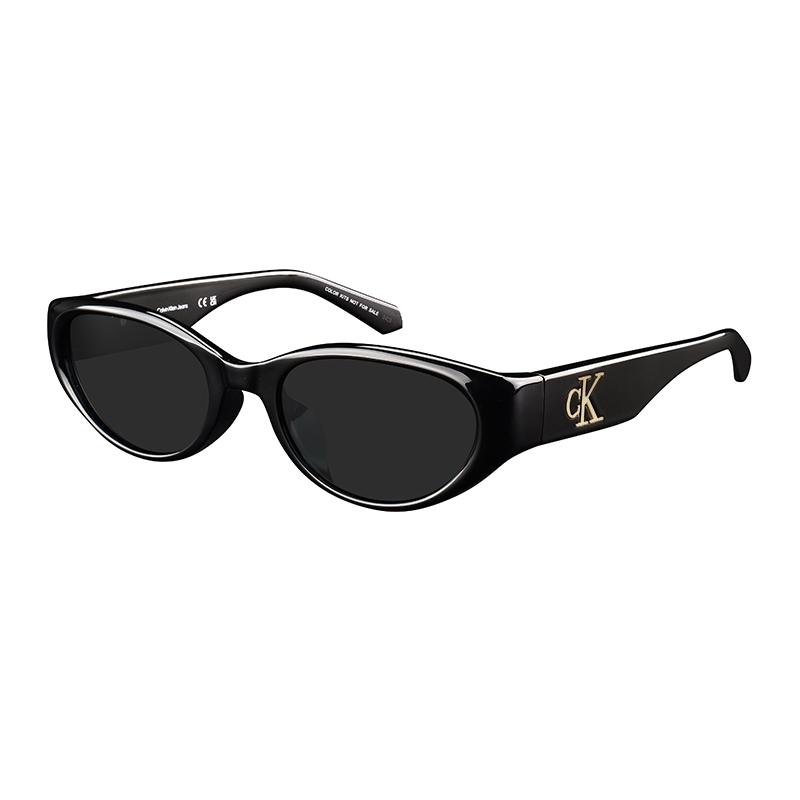 Calvin Klein Occhiali da sole Cat Eye con Grado Regolabile Occhiali da sole da donna Nero CKJ24638SLB-001