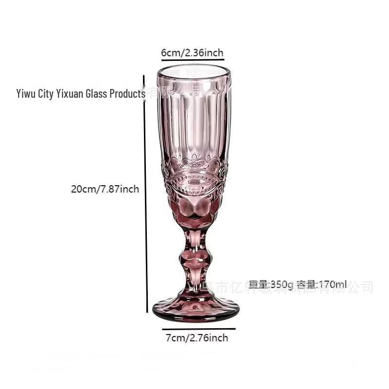 

Стеклянный набор для шампанского и коктейлей Shangqi с фиолетовым узором