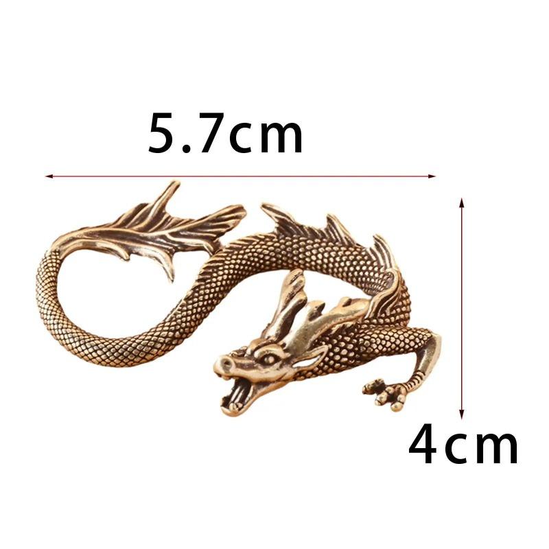 1Pc Brass Dragon Figurine Desktop Home Tea Pet Best Gift Wealth Cabinet Ornaments Decoration Figurine Brass Dragon Miniatures