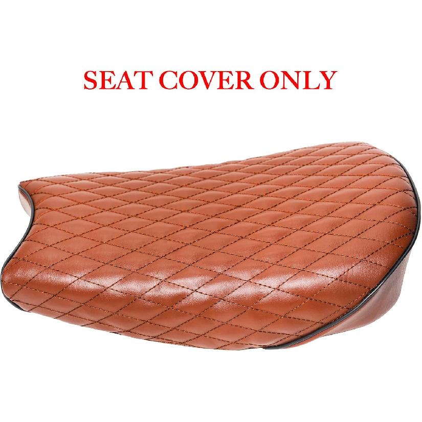 JMCHstore Brown Diamond Stitch Retro Seat Cover for Coleman ct200uex Mini Bike 196cc, Hisun ct200u-ex 200cc Trail Bike Cushion Replacement Parts
