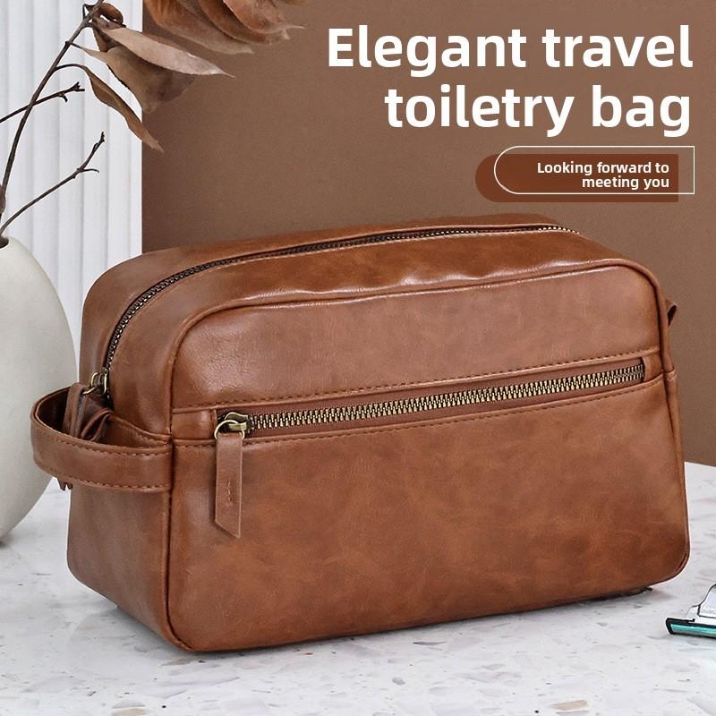 Travel Makeup Bag With Pu Material And Multiple Compartments For Business And Personal Use