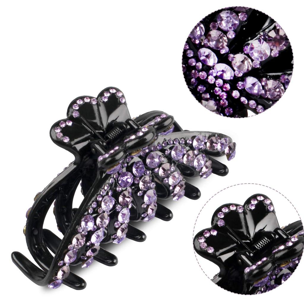 5 inch Large Hair Clips Crystal Sparkly Hair Claw Fashion Clips Accessories for Women,Pack of Two