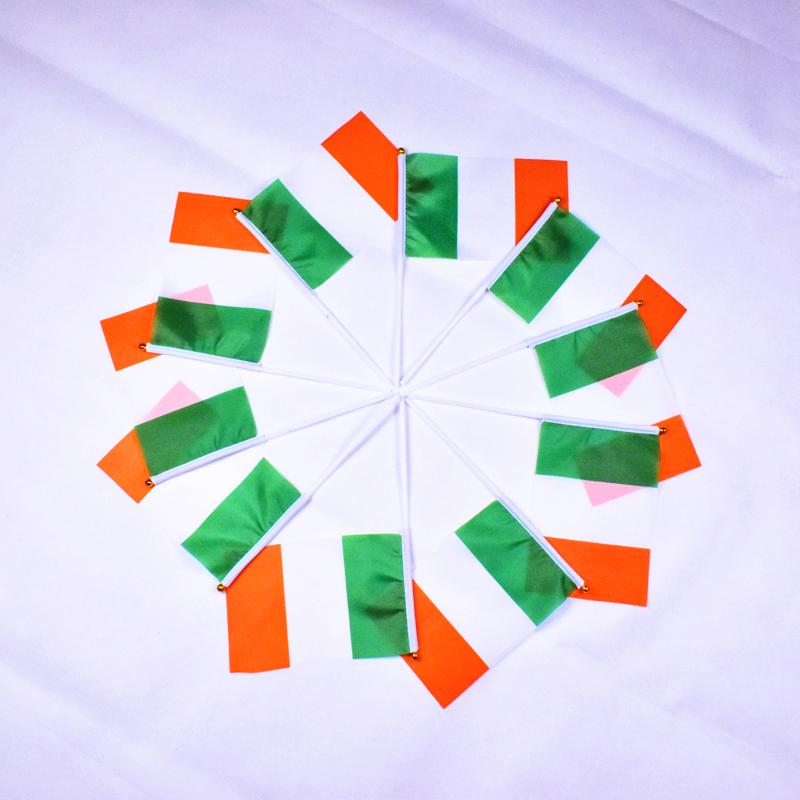 Irlanda 10 piezas de banderas para agitar a mano de 14*21 cm