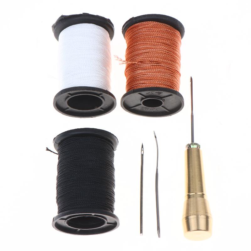 Diy Leather Sewing Kit Leather Sewing Awl Needle With Copper Handle Set Repairing Leather Shoes Sewing Tools Set