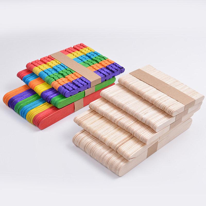50/100Pcs Wooden Resin Epoxy Stirring Stick Popsicle Ice Cream Stick Handmade Tool DIY Home Art Classroom Supplies 6/11.4/15cm
