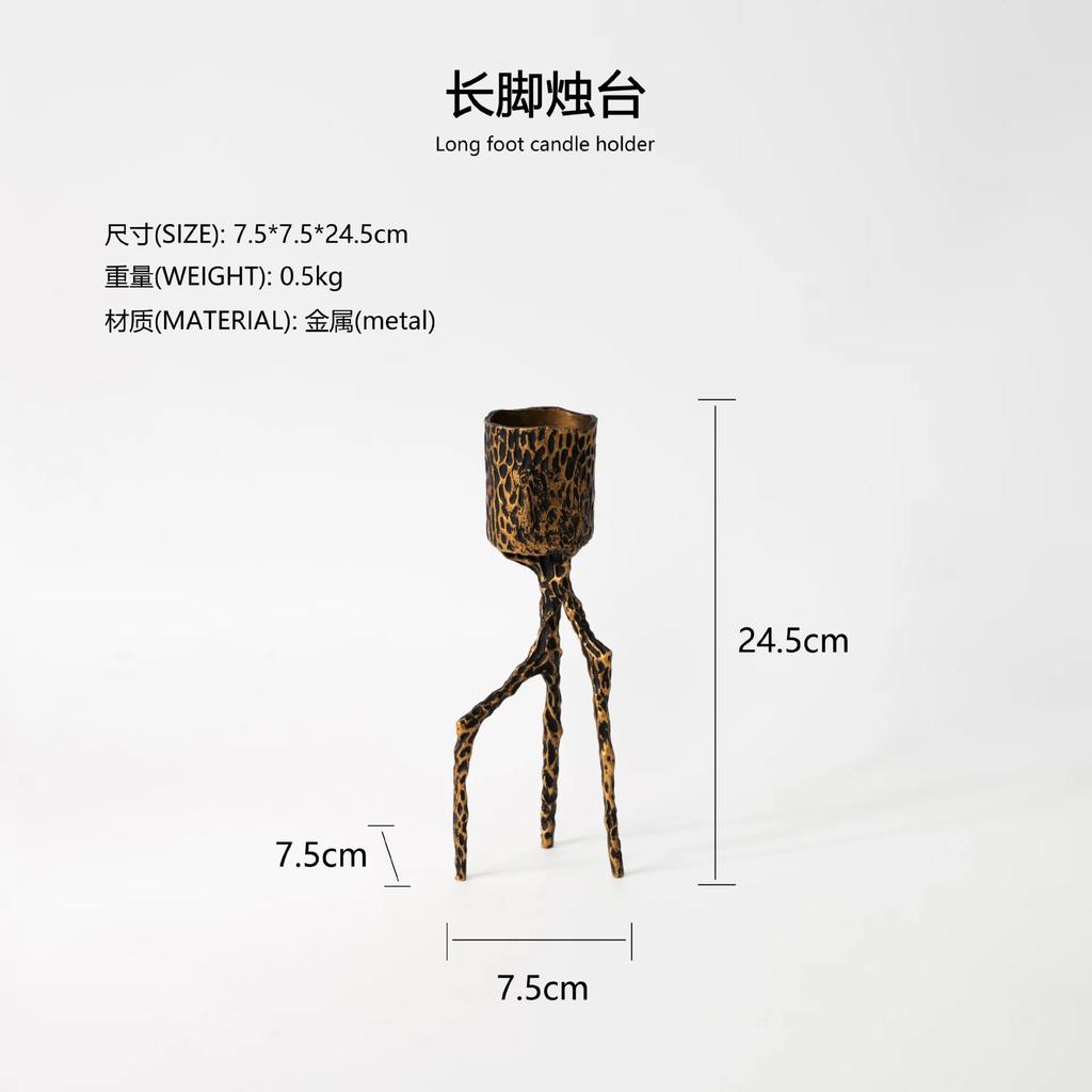 Metall Lysestake Sinklegering Lysestake Lysestake Trekantet Lysestakeholder BryllupsMidtstykker Hjemmeinnredning