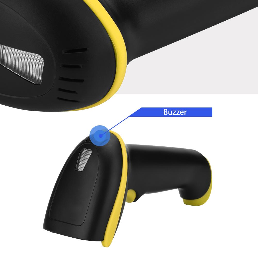 Hand Held Wireless 2.4GHz Laser Barcode Bar Code Scanner Reader for iOS Android Windows Yollow
