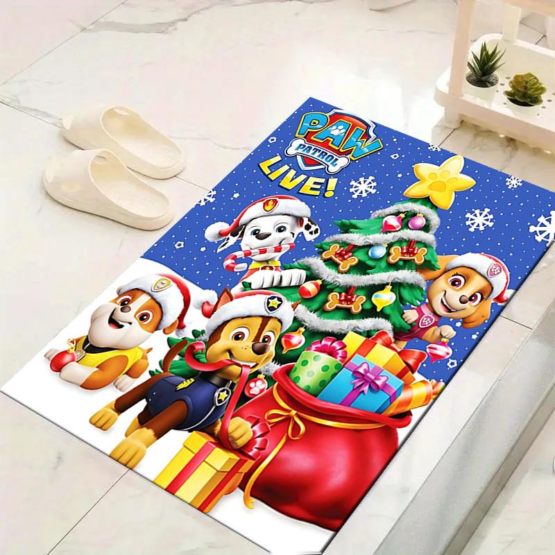 1Pc Paw Patrol Christmas Spirit Rug Office Carpet Indoor Outdoor Doormat Nonslip Soft And Comfortable Living Room Christmas Halloween Gift D91879
