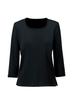 [BONMAX] Basic Round Neck Three-Quarter Sleeve Cut and Sew Top for Women