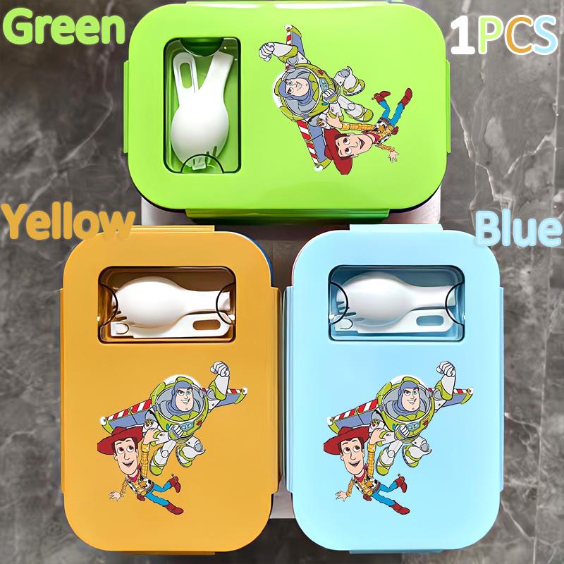 

Lunchbox Toy Story Bento Lunch Box Food Container Blue Packed Sheriff Woody Pride Buzz Lightyear Children Gttf 1000ML Kid Friendly Entertaining Fun Yellow 1PCS