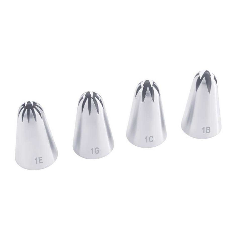 6pcs Large Icing Piping Nozzle Russian Pastry Tips Baking Tools Cakes Decoration Set Stainless Steel Nozzles Cupcake