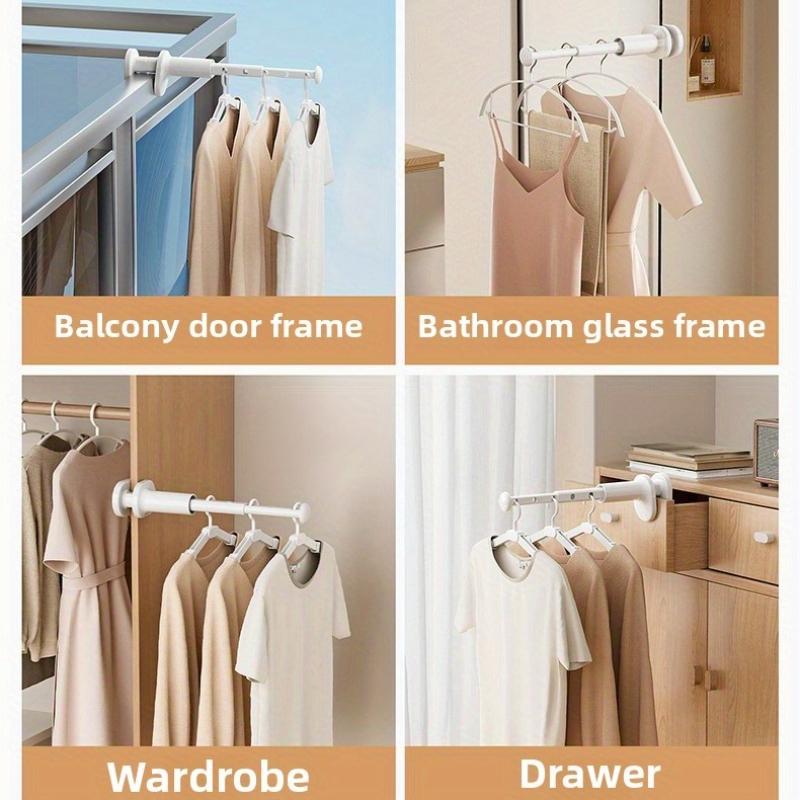 1pc Travel Telescopic Clothes Rack Portable Travel and Business Travel Hotel Indoor Folding Clothes Rack No Punching Drying Artifact