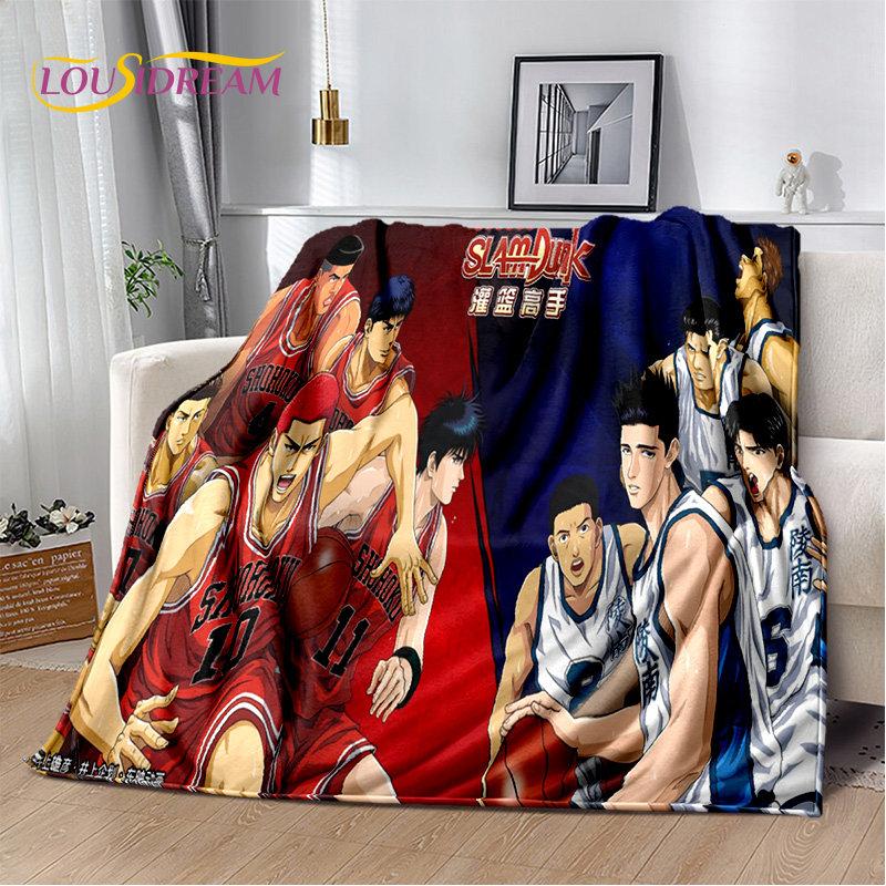 

Мягкое плюшевое одеяло с героями мультфильмов Slam Dunk, фланелевое одеяло для гостиной, спальни, кровати, дивана, чехол для пикника Bettdecke 30x40in
