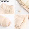 BITCED Autumn/Winter Women's Short-Length Cotton Coat Women's Long-Sleeved High-Neck Thermal Jacket Loose-Fit Casual Cotton Coat