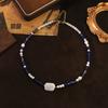 Natural Lapis Lazuli Beads Baroque Freshwater Pearl Necklace for Women Daily Banquet Vacation Retro Necklace Fashion Jewelry