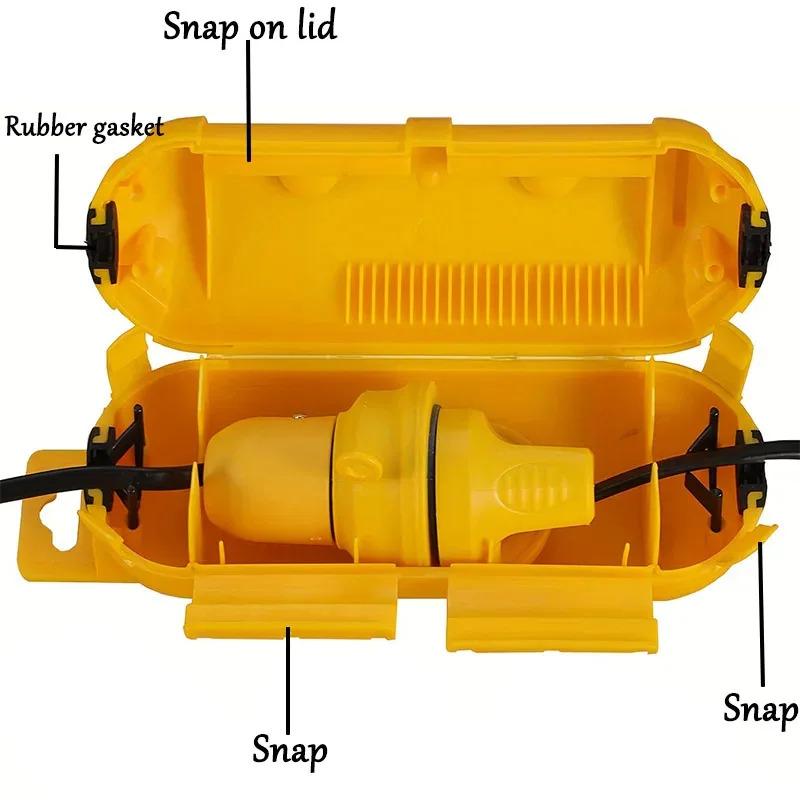 1/3 szt. Osłona bezpieczeństwa przedłużacza z wodoodpornym uszczelnieniem, odporna na warunki atmosferyczne, elektryczna skrzynka przyłączeniowa do ochrony gniazdka wtyczki zewnętrznej