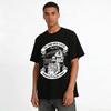 Urban Silhouette & Falling Leaf Print Casual T-Shirt Pure cotton T-shirt