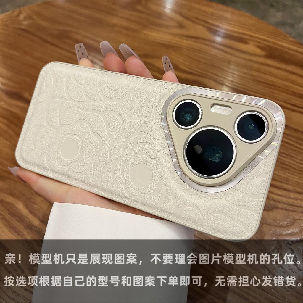 Applicable to Huawei p11pro mobile phone case, new pura11 leather camellia p11/11 metal all-inclusive lens anti-defense