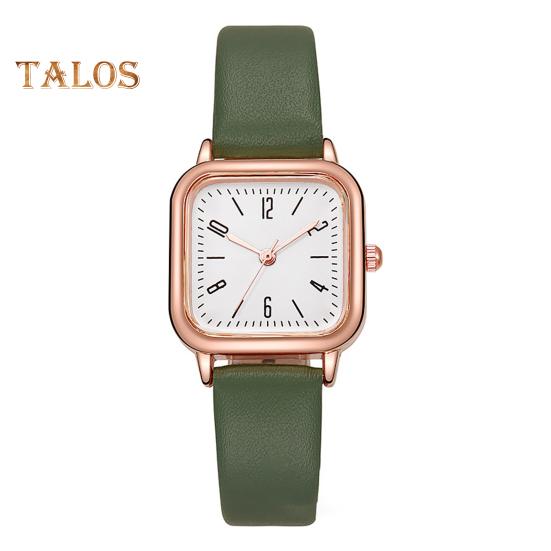 

Женские кварцевые часы с квадратным циферблатом и ремешком из искусственной кожи, женские повседневные деловые наручные часы для торжественного платья, модные ювелирные изделия, аксессуар, подарок на день рождения зелёный