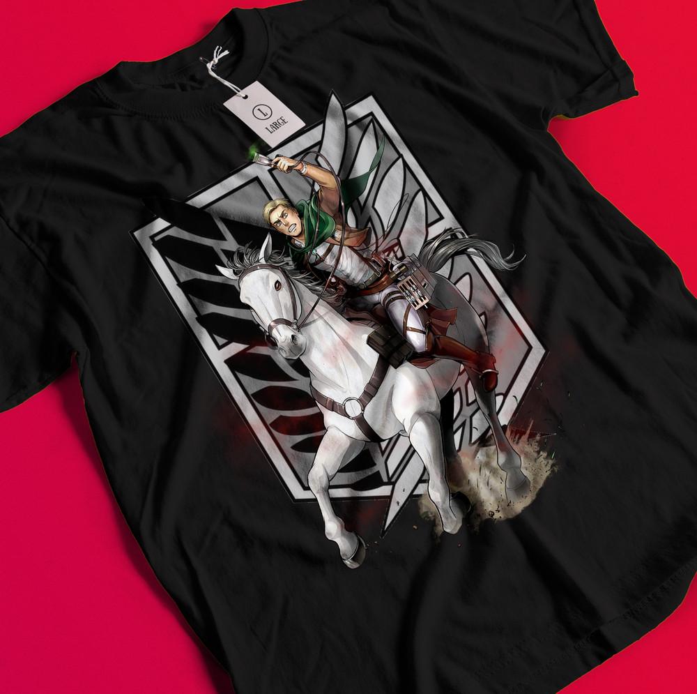 

Футболка Атака Титанов Эрен Микаса Футболка Леви Футболка АОТ Эрвин Ханге Армин Футболка BB1264 3XL