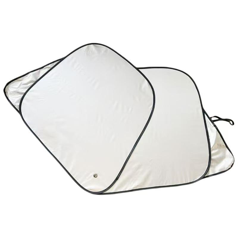 

Magnetic Universal Car Sunshade - Windshield Heat Insulation & Sun Protection Cover 145*70 cm [57.09x27.6 inches] срібний