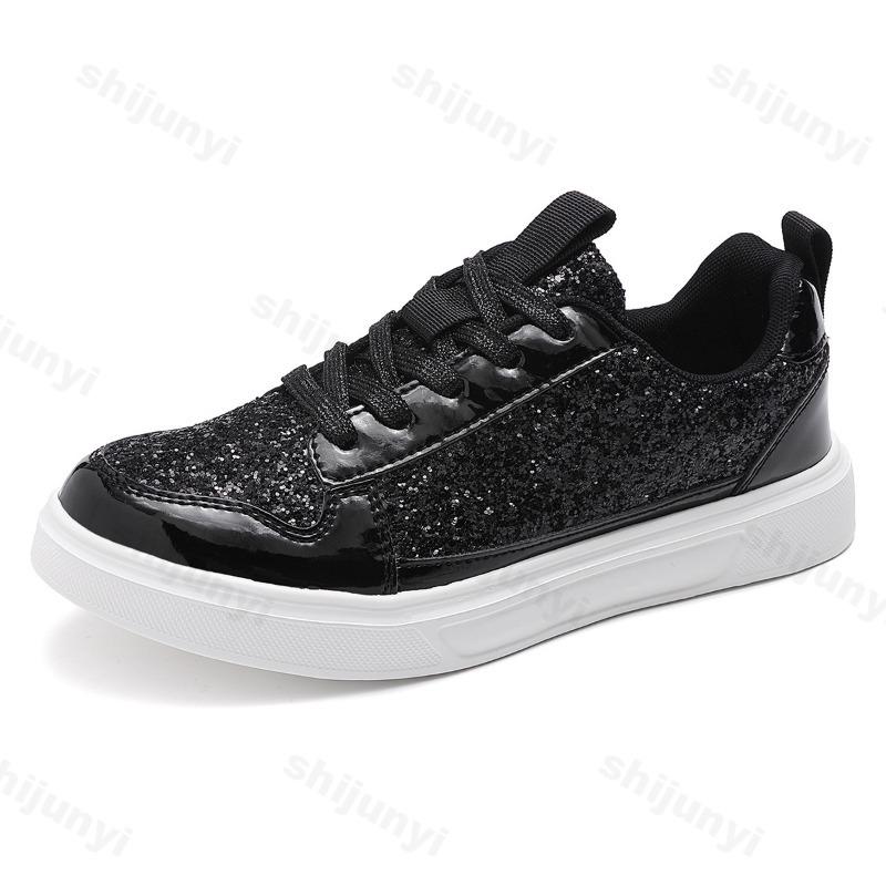 Fashion Spring 2025 New Style Shiny Fashion Trend Thick Sole Casual Sports for Women Comfortable Shallow Mouth Lace Up Platform sneakers
